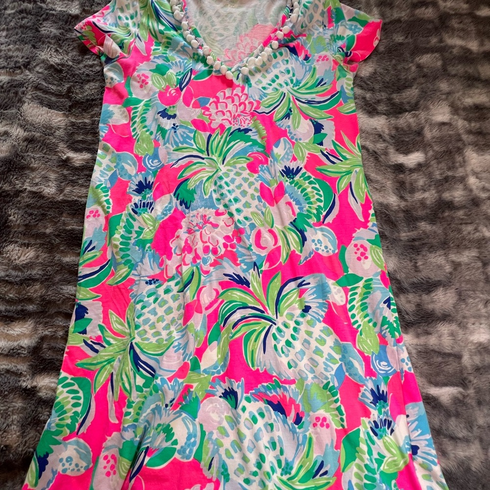 Vibrant Tropical Print Dress